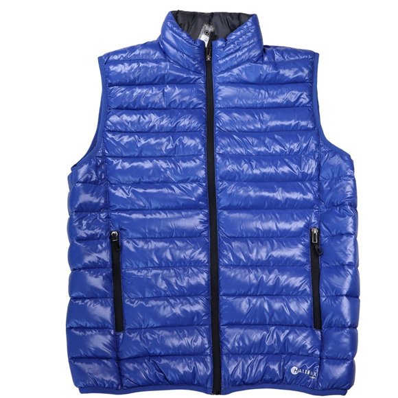 Halifax Traders Jackets & Blazers - Down Puffer Vest Blue Packable Womens Size Medium Lightweight Zip Front